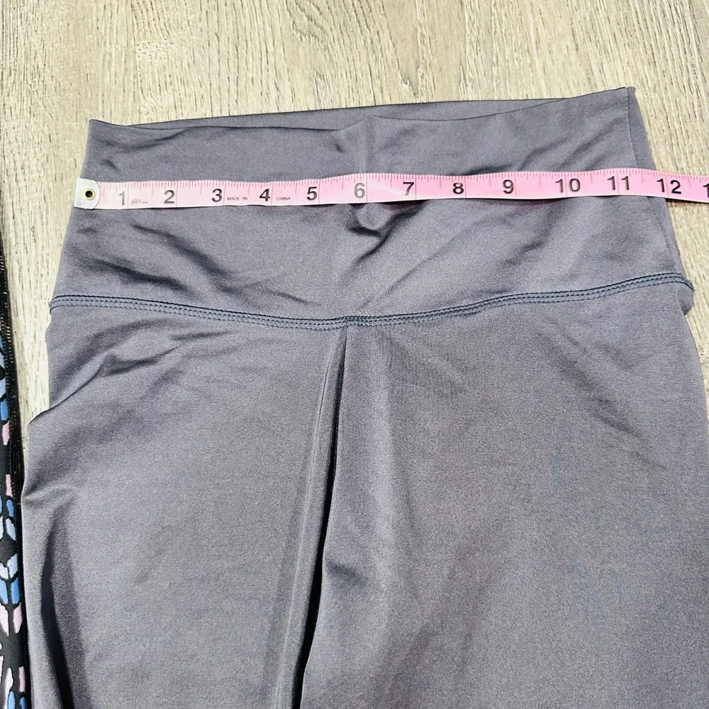 Aerie Leggings Bundle Womens Small Gray Crossover Geometric Ankle Cutout 2 Pack